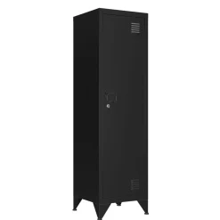 Aktenschrank mit 3 Böden ANTEY 38 x 137 cm schwarz