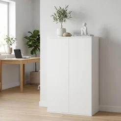 Aktenschrank mit 3 Böden RAKEL 60 x 110 cm weiss