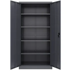 Aktenschrank mit 5 Böden 90 x 180 cm anthrazit