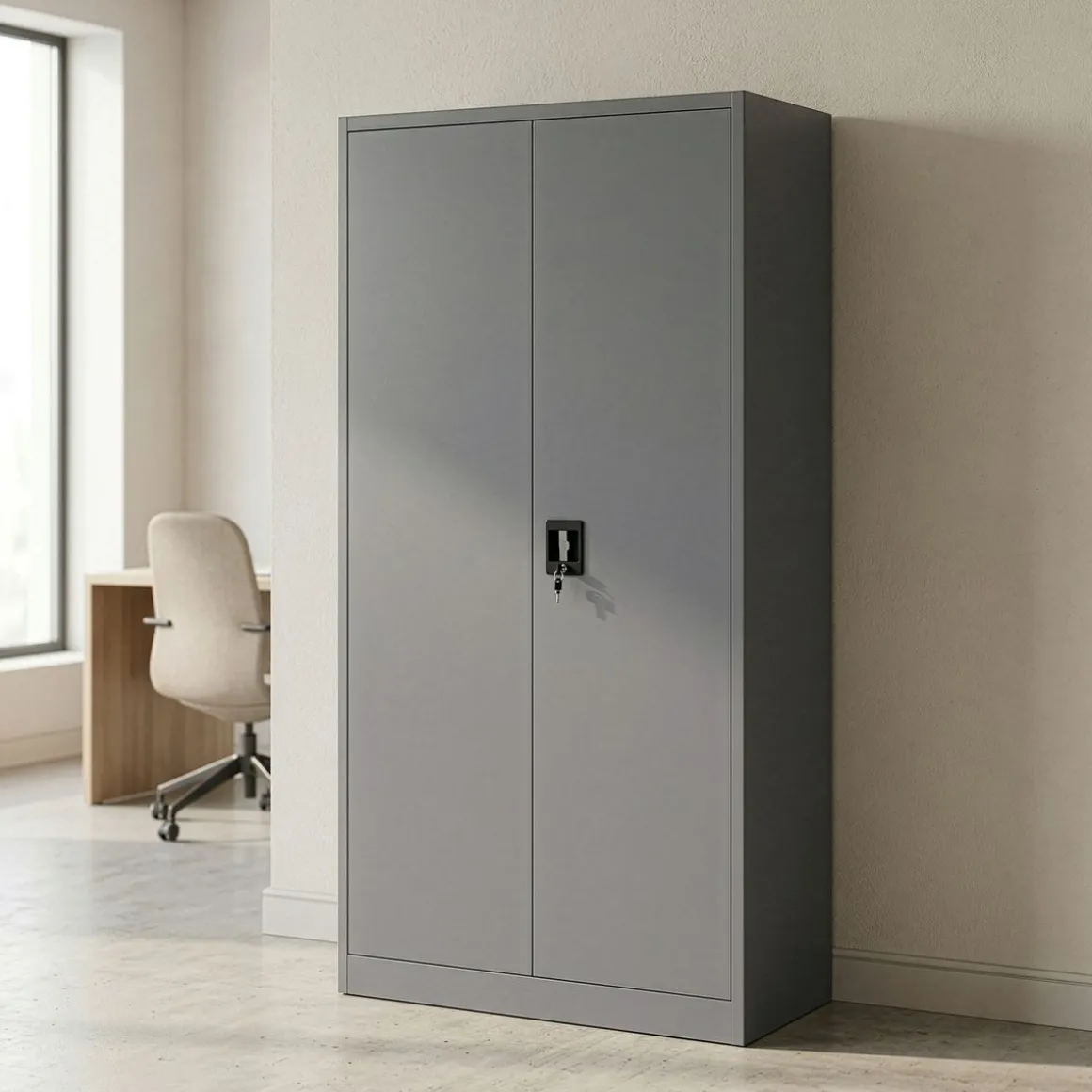 Aktenschrank mit 5 Böden 90 x 180 cm anthrazit