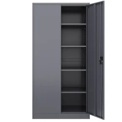 Aktenschrank mit 5 Böden 90 x 180 cm anthrazit