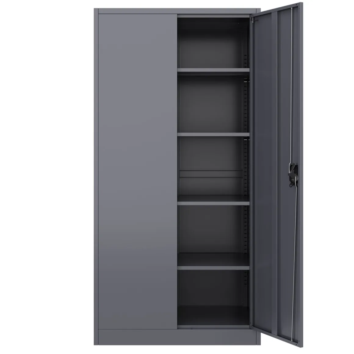 Aktenschrank mit 5 Böden 90 x 180 cm anthrazit