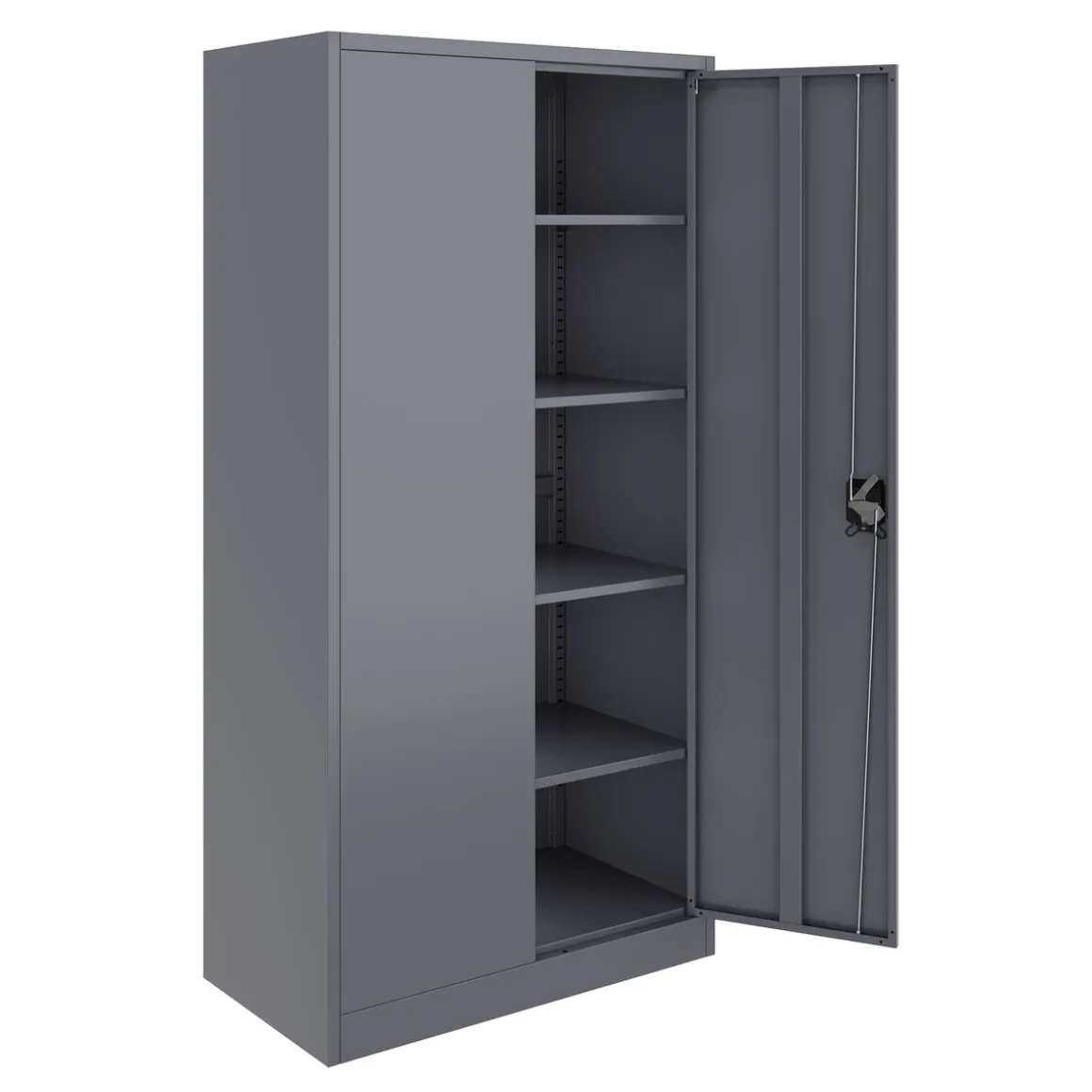 Aktenschrank mit 5 Böden 90 x 180 cm anthrazit
