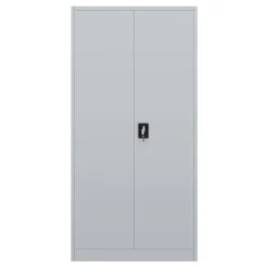 Aktenschrank mit 5 Böden 90 x 180 cm grau