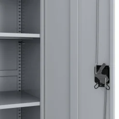 Aktenschrank mit 5 Böden 90 x 180 cm grau