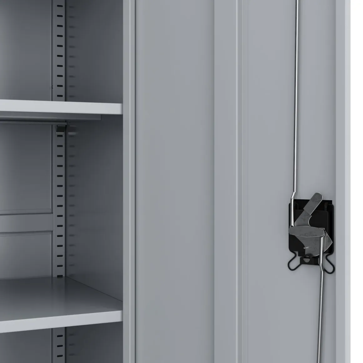 Aktenschrank mit 5 Böden 90 x 180 cm grau