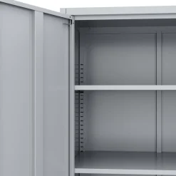 Aktenschrank mit 5 Böden 90 x 180 cm grau