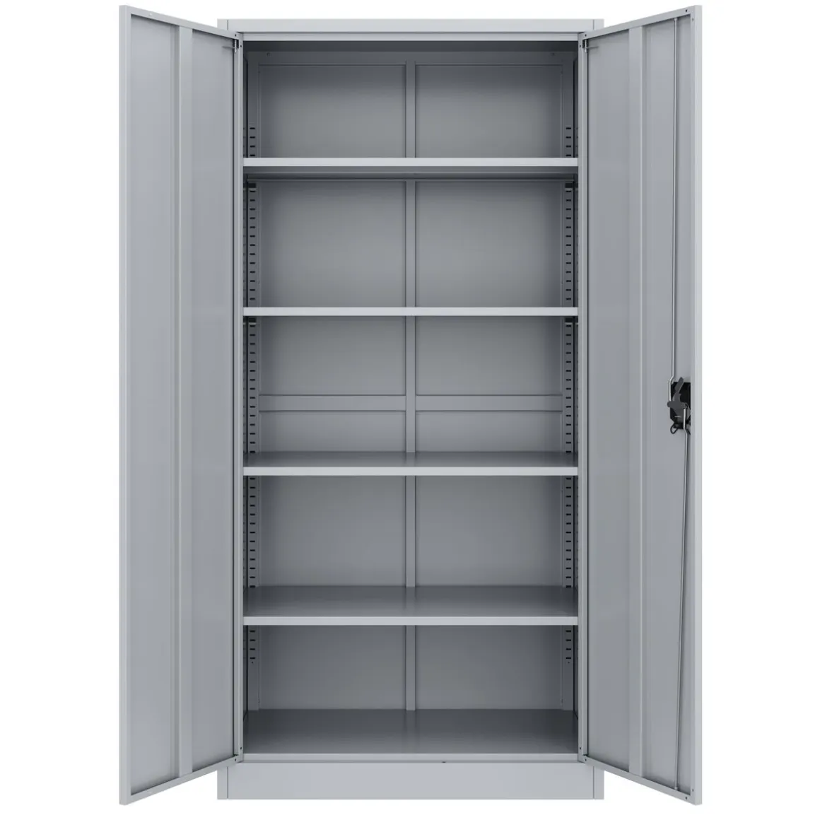 Aktenschrank mit 5 Böden 90 x 180 cm grau