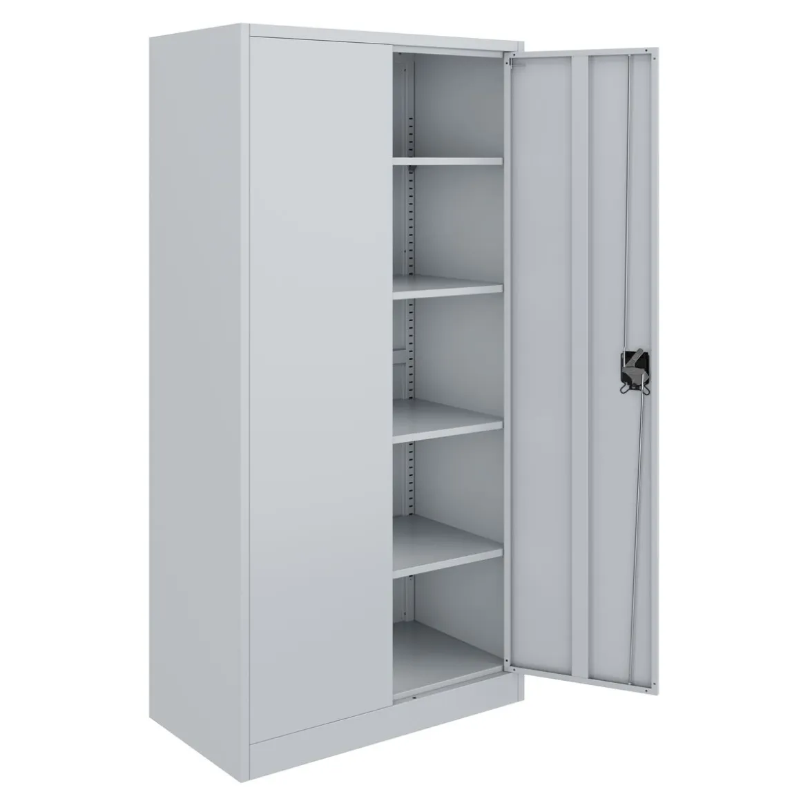 Aktenschrank mit 5 Böden 90 x 180 cm grau