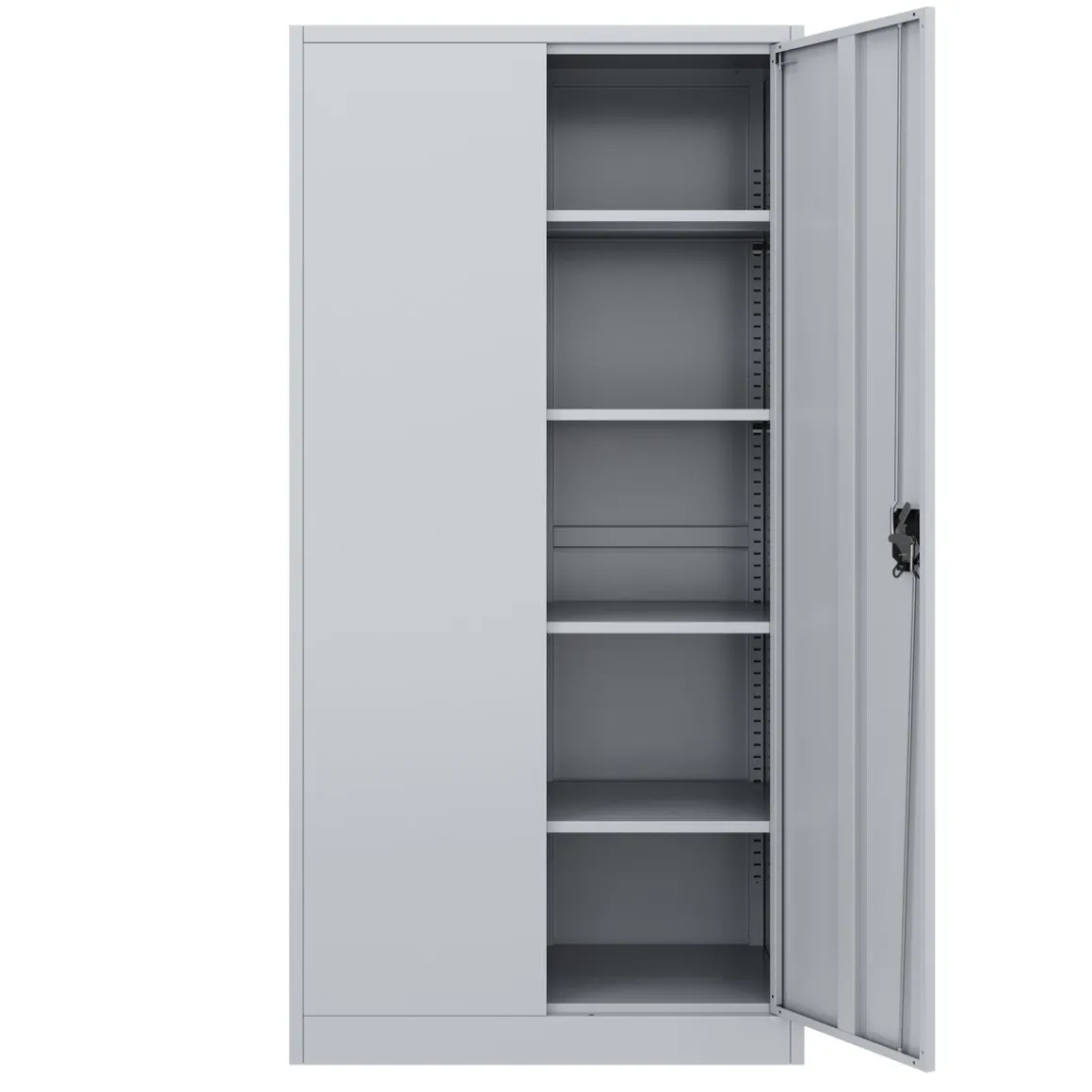 Aktenschrank mit 5 Böden 90 x 180 cm grau