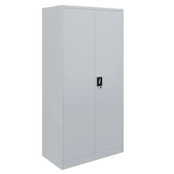 Aktenschrank mit 5 Böden 90 x 180 cm grau