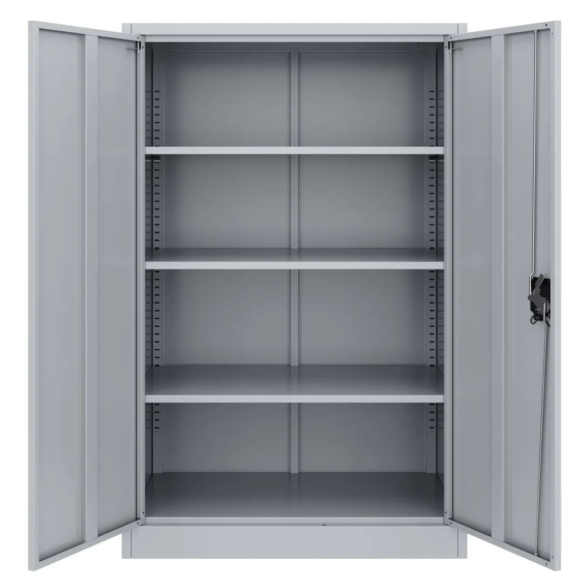 Aktenschrank mit 4 Böden 90 x 140 cm grau