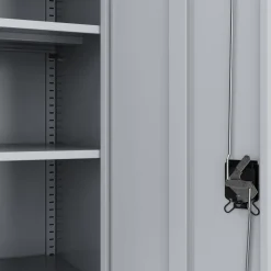 Aktenschrank mit 4 Böden 90 x 140 cm grau
