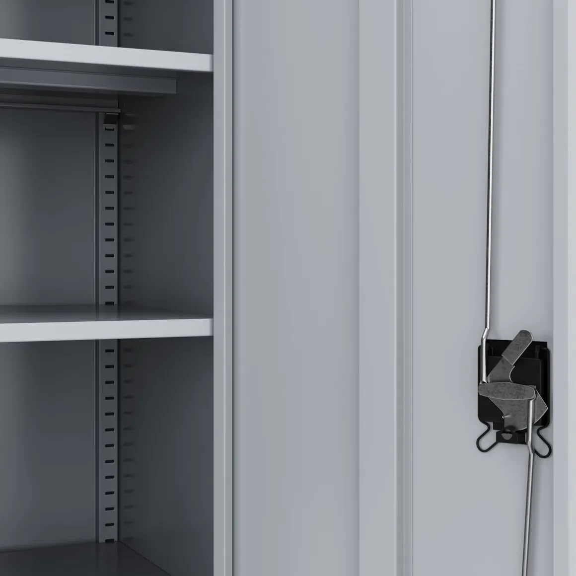 Aktenschrank mit 4 Böden 90 x 140 cm grau