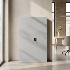 Aktenschrank mit 4 Böden 90 x 140 cm grau