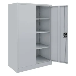 Aktenschrank mit 4 Böden 90 x 140 cm grau
