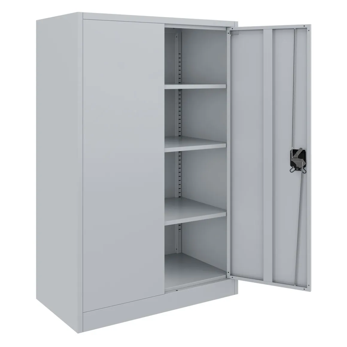 Aktenschrank mit 4 Böden 90 x 140 cm grau