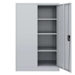 Aktenschrank mit 4 Böden 90 x 140 cm grau