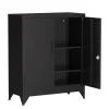 Aktenschrank mit 3 Böden 80 x 100 cm schwarz