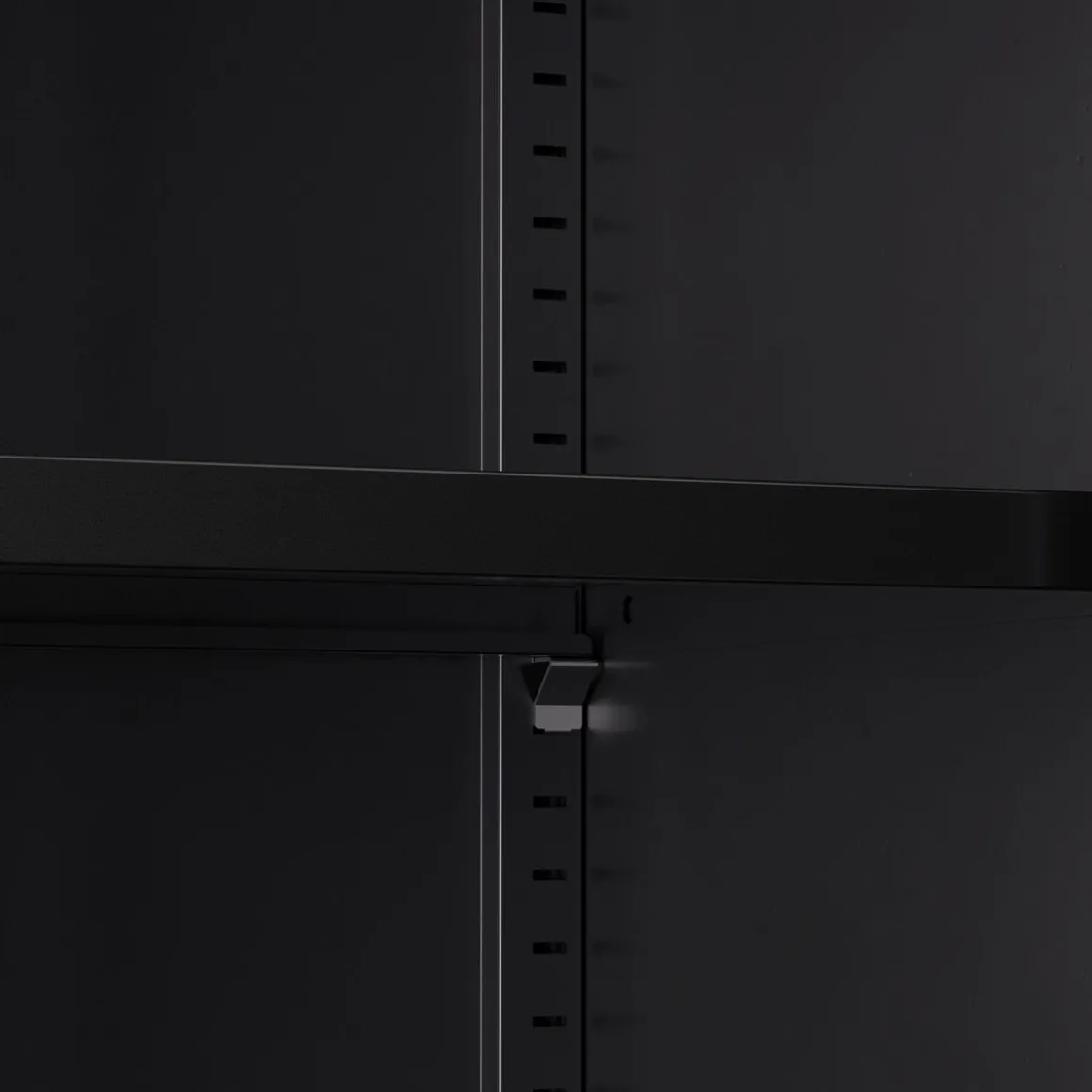 Aktenschrank mit 3 Böden 80 x 100 cm schwarz
