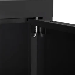 Aktenschrank mit 3 Böden 80 x 100 cm schwarz