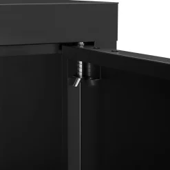 Aktenschrank mit 2 Böden 90 x 90 cm schwarz
