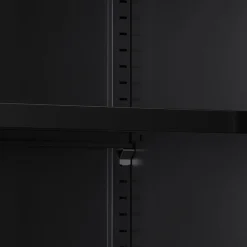 Aktenschrank mit 2 Böden 90 x 90 cm schwarz