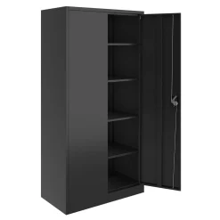 Aktenschrank mit 5 Böden 90 x 180 cm schwarz