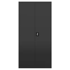 Aktenschrank mit 5 Böden 90 x 180 cm schwarz