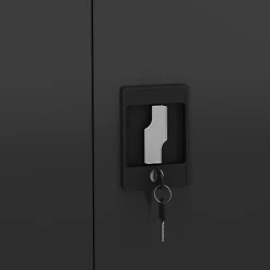 Aktenschrank mit 5 Böden 90 x 180 cm schwarz