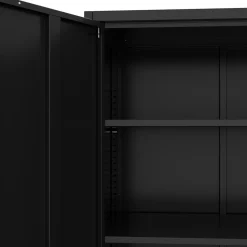Aktenschrank mit 5 Böden 90 x 180 cm schwarz