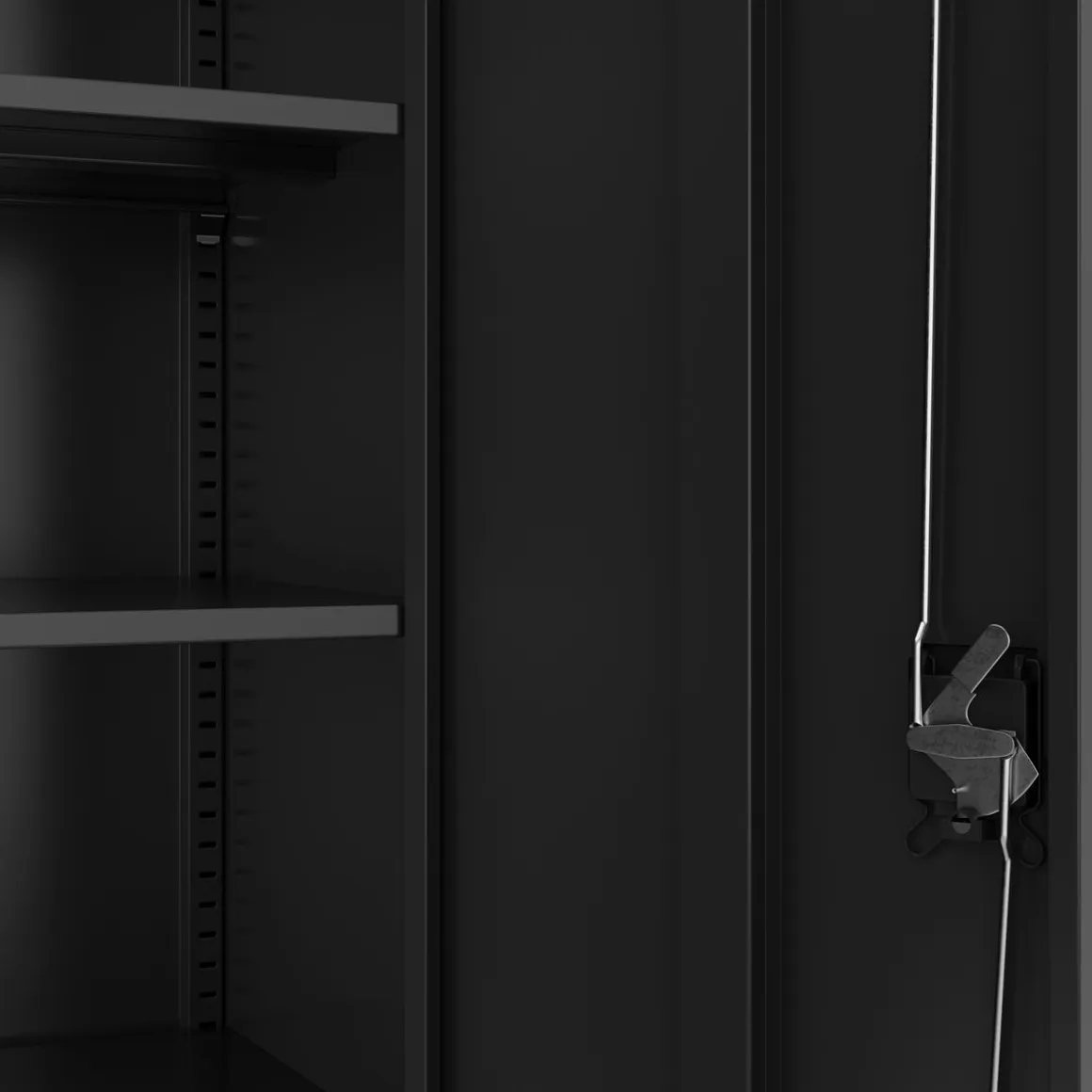 Aktenschrank mit 4 Böden 90 x 140 cm schwarz
