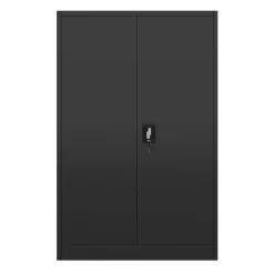 Aktenschrank mit 4 Böden 90 x 140 cm schwarz