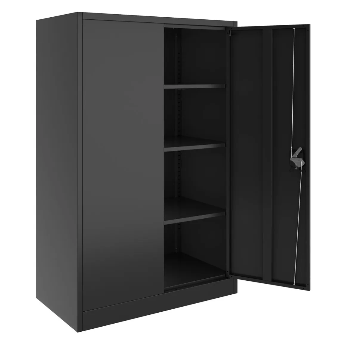 Aktenschrank mit 4 Böden 90 x 140 cm schwarz