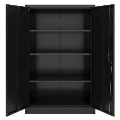 Aktenschrank mit 4 Böden 90 x 140 cm schwarz