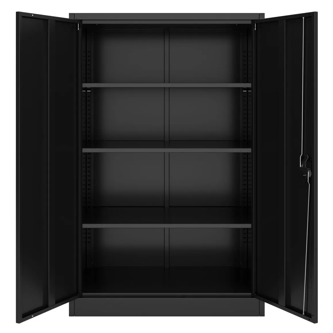 Aktenschrank mit 4 Böden 90 x 140 cm schwarz