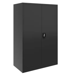 Aktenschrank mit 4 Böden 90 x 140 cm schwarz