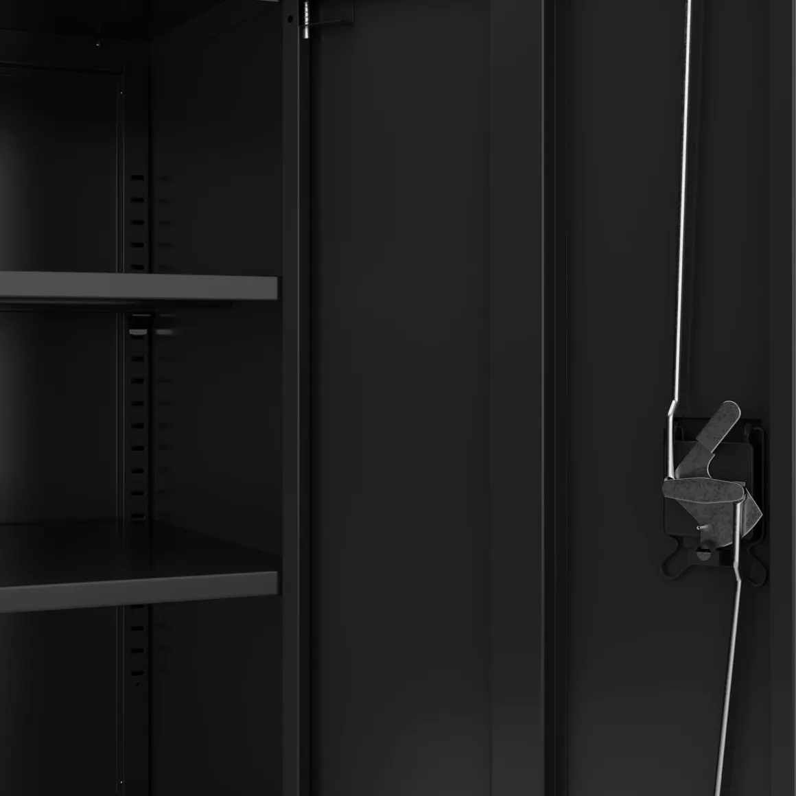 Aktenschrank mit 3 Böden 90 x 90 cm schwarz