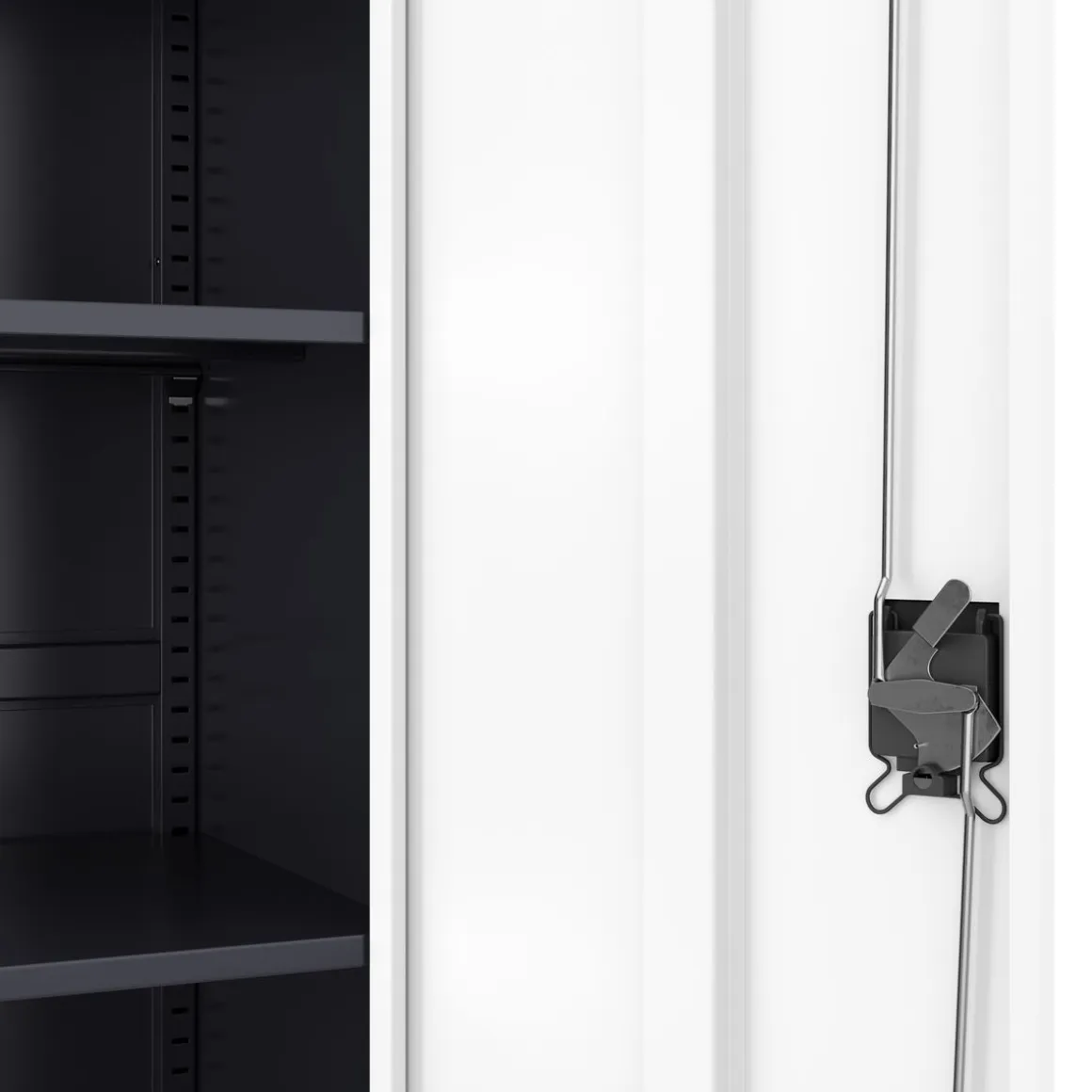 Aktenschrank mit 5 Böden 90 x 180 cm weiss/anthrazit