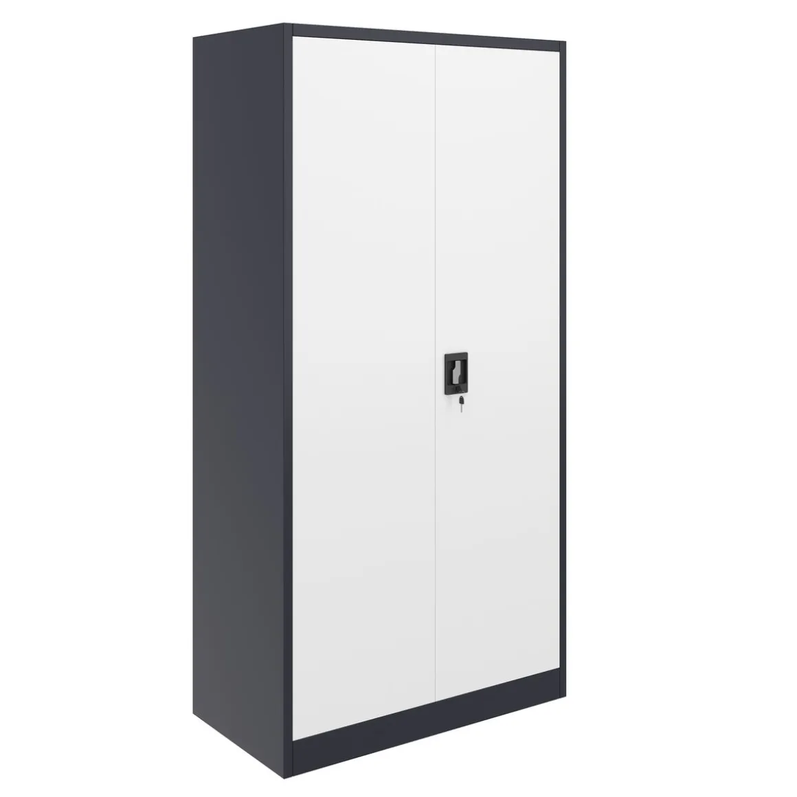 Aktenschrank mit 5 Böden 90 x 180 cm weiss/anthrazit