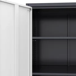 Aktenschrank mit 5 Böden 90 x 180 cm weiss/anthrazit