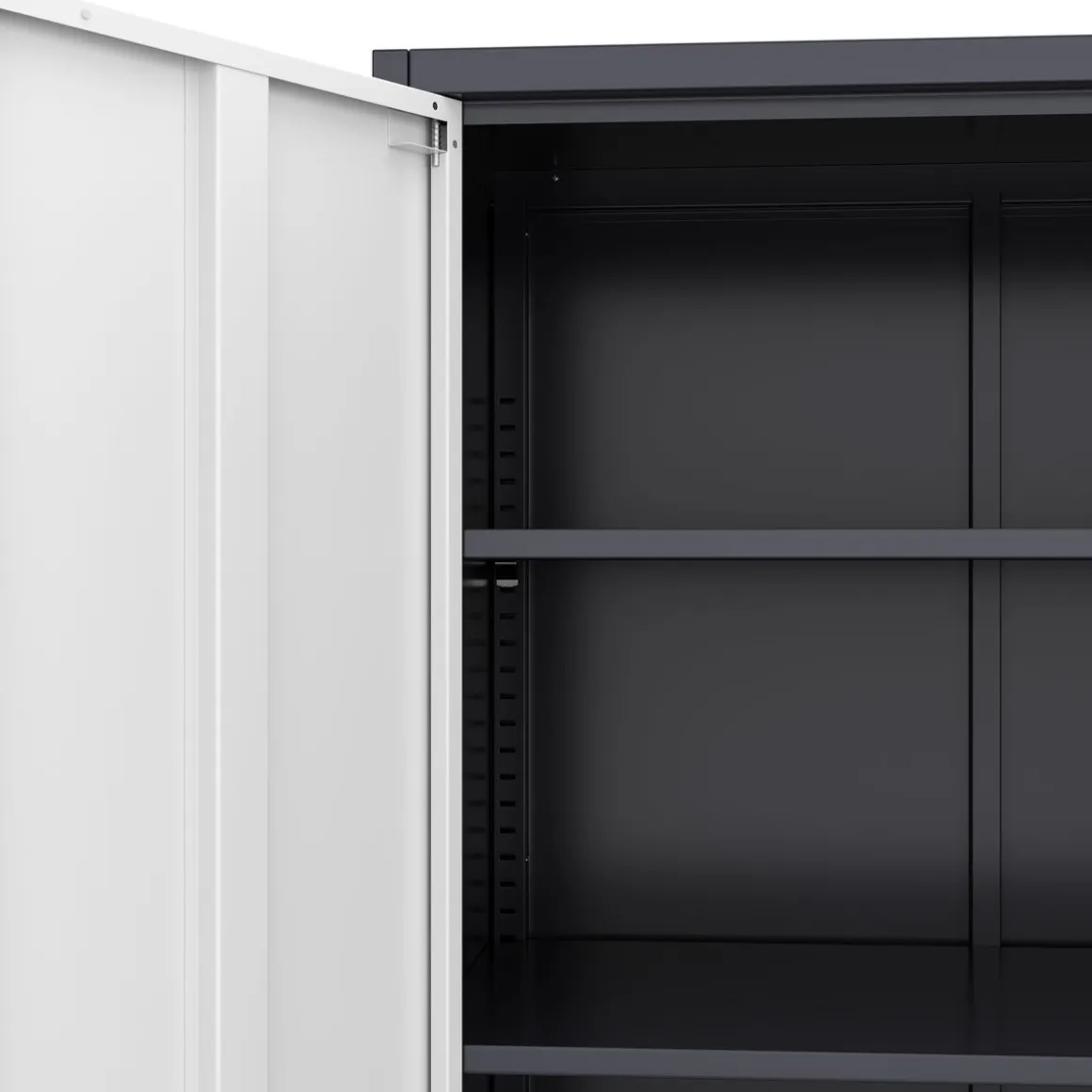 Aktenschrank mit 5 Böden 90 x 180 cm weiss/anthrazit