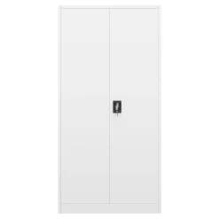 Aktenschrank mit 5 Böden 90 x 180 cm weiss
