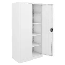 Aktenschrank mit 5 Böden 90 x 180 cm weiss