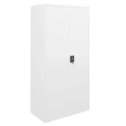 Aktenschrank mit 5 Böden 90 x 180 cm weiss