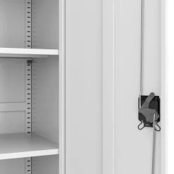Aktenschrank mit 5 Böden 90 x 180 cm weiss