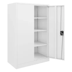 Aktenschrank mit 4 Böden 90 x 140 cm weiss