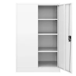 Aktenschrank mit 4 Böden 90 x 140 cm weiss