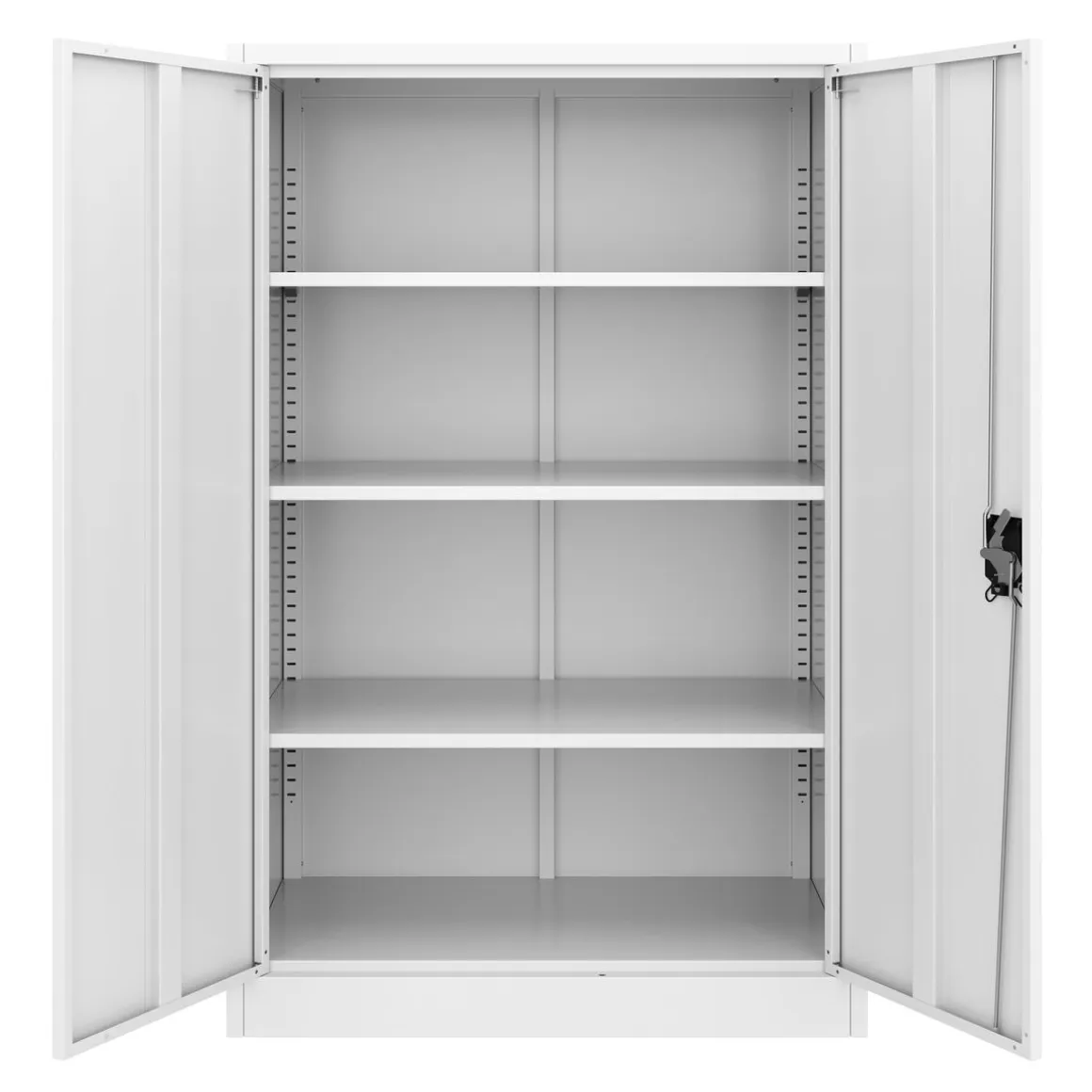 Aktenschrank mit 4 Böden 90 x 140 cm weiss