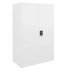 Aktenschrank mit 4 Böden 90 x 140 cm weiss
